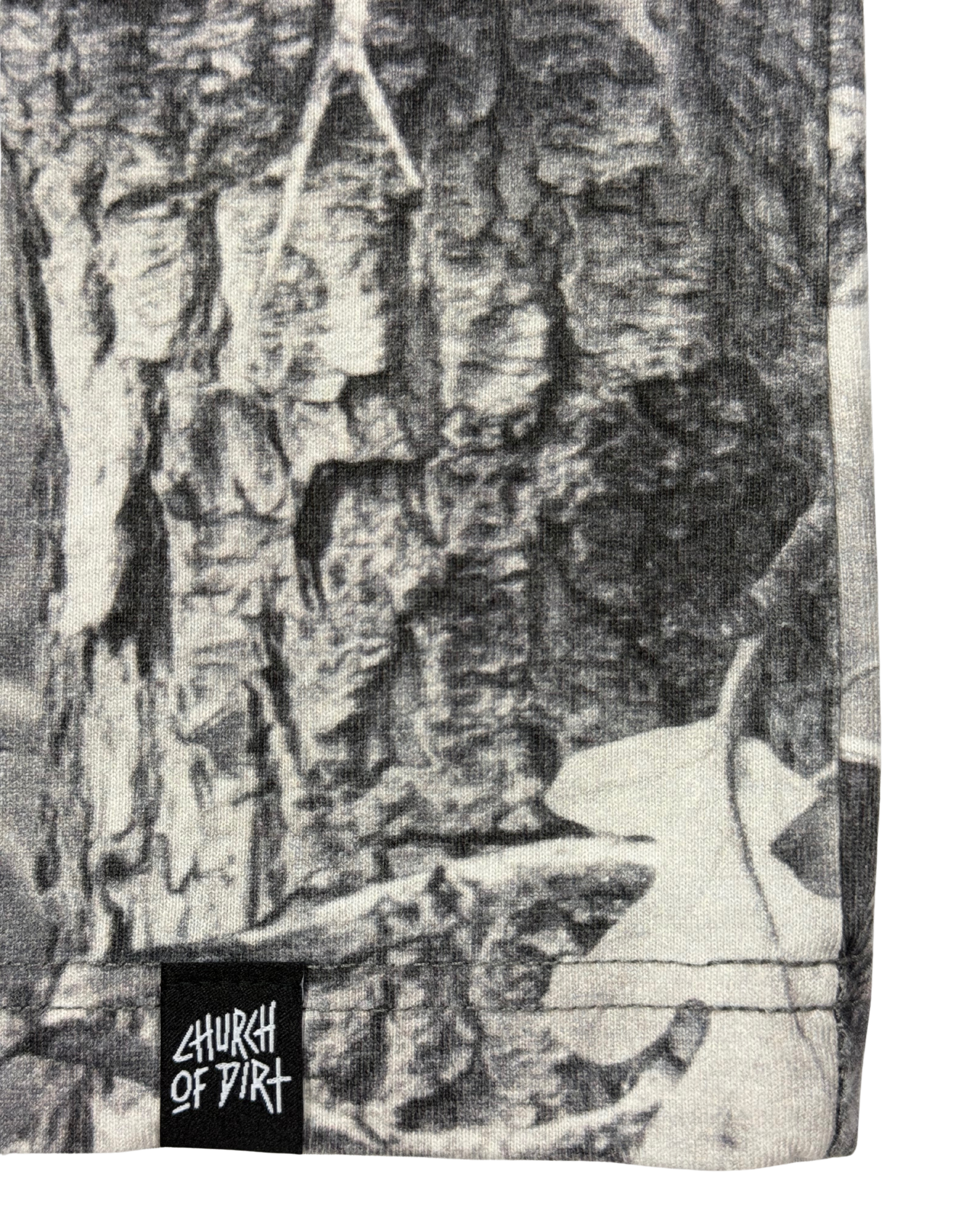 Embroidered Gray Vintage Tree Camo T-Shirt