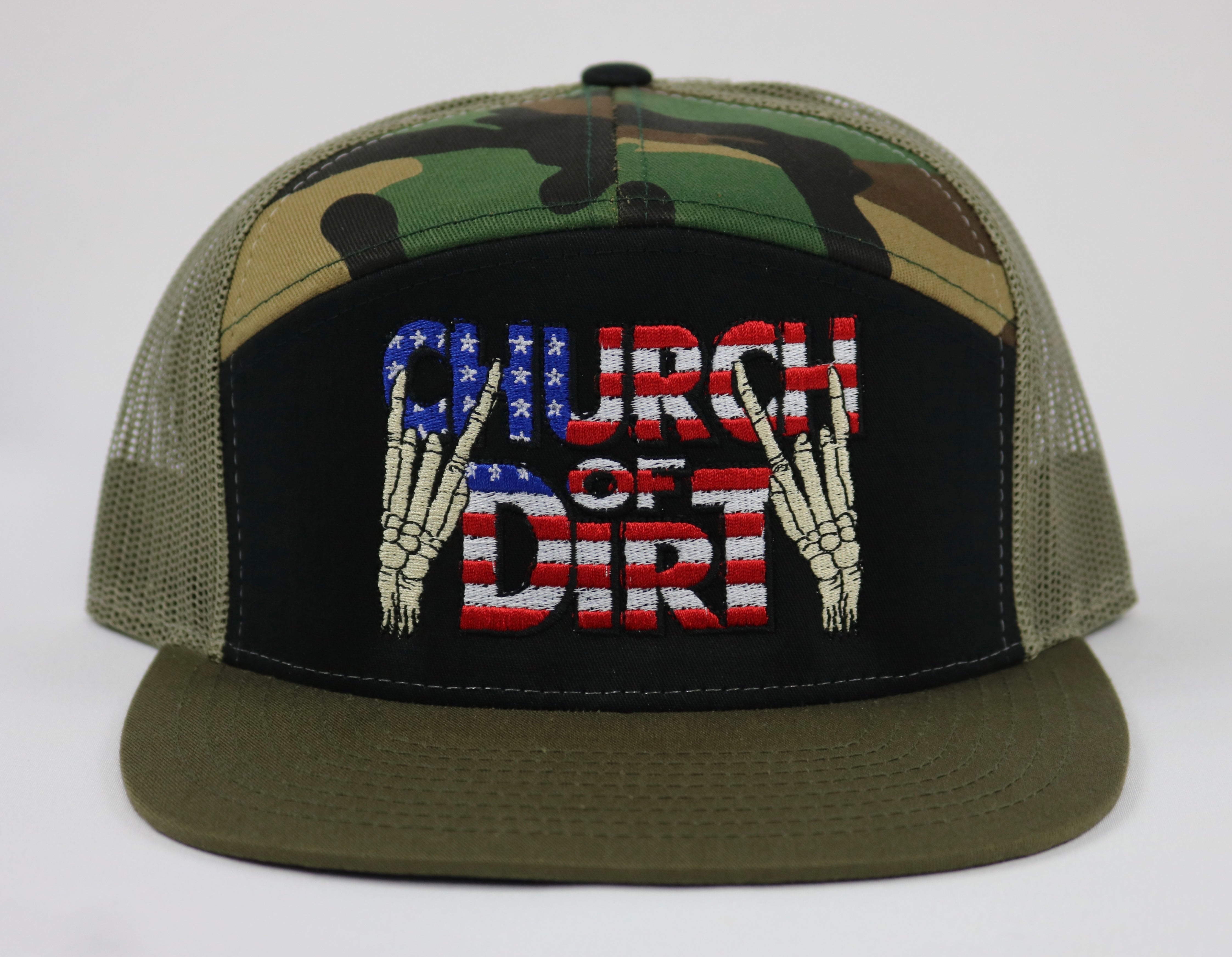 Freedom Camo Green & Black Snapback