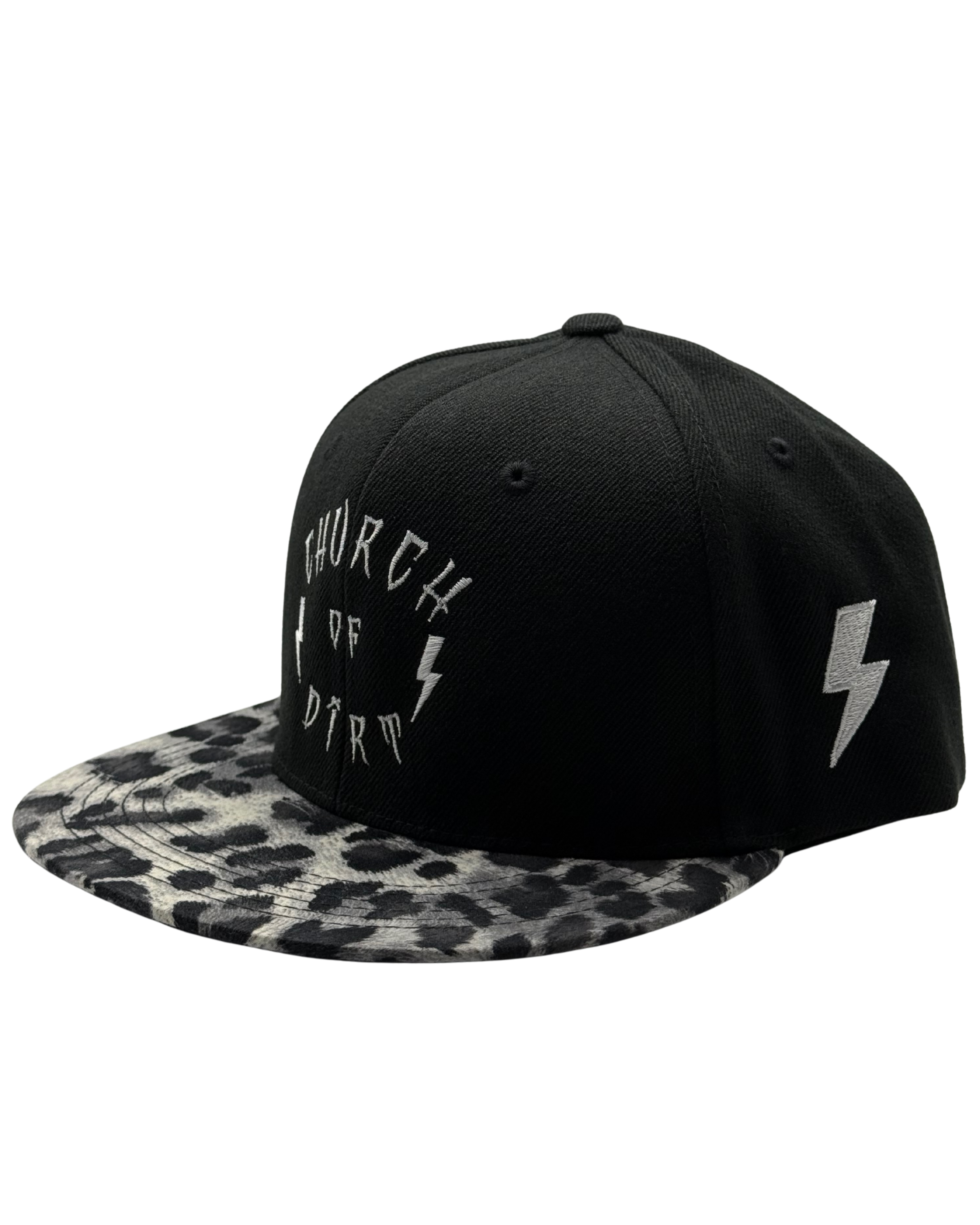 Black & Gray Leopard Bill OG Snapback