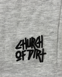 Gray Embroidered Dirt Surfer Shorts