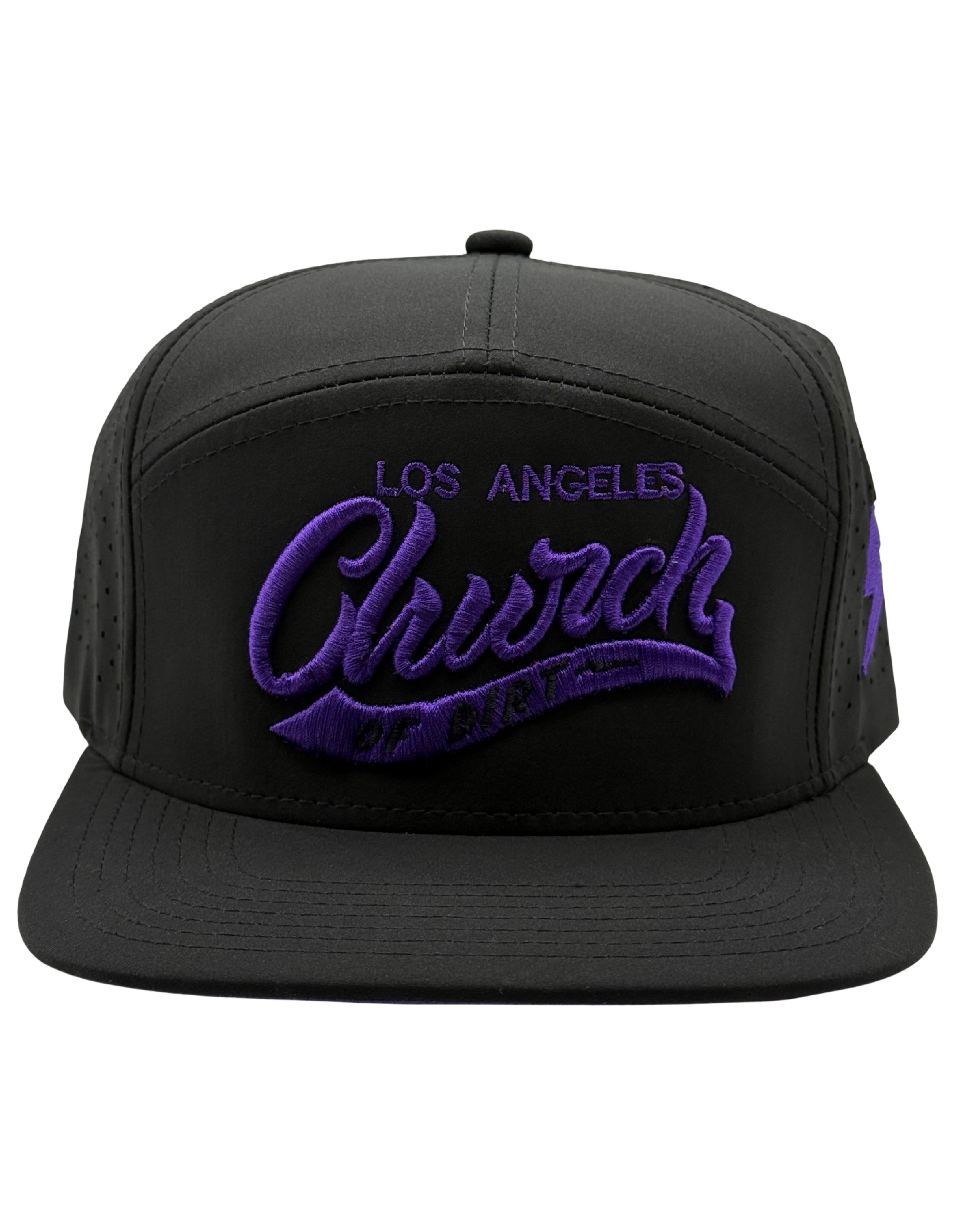 Black & Purple LA Snapback