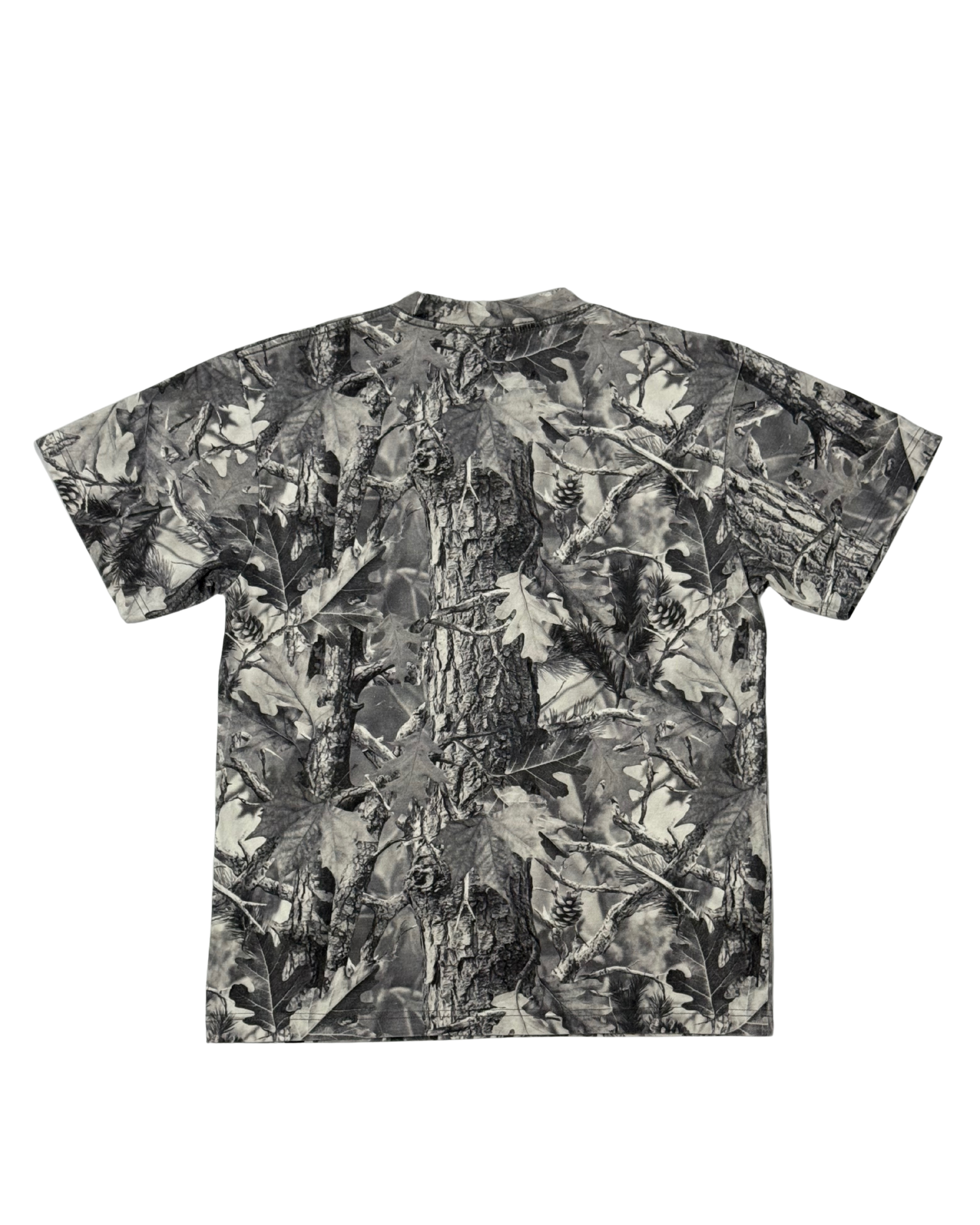Embroidered Gray Vintage Tree Camo T-Shirt