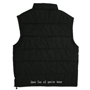 Adult Dirt Surfer Black Puffer Vest