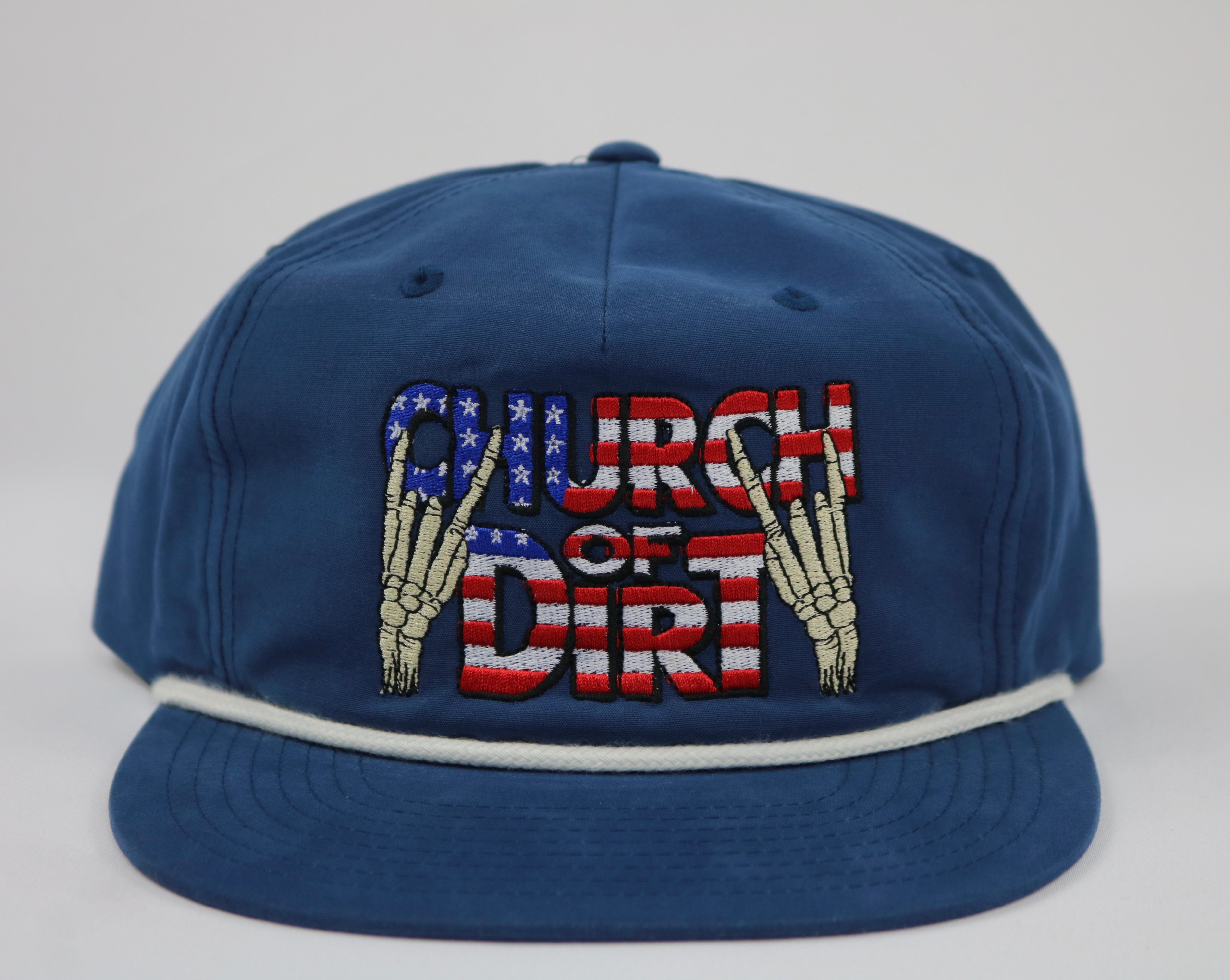 Freedom Navy & White Rope Snapback