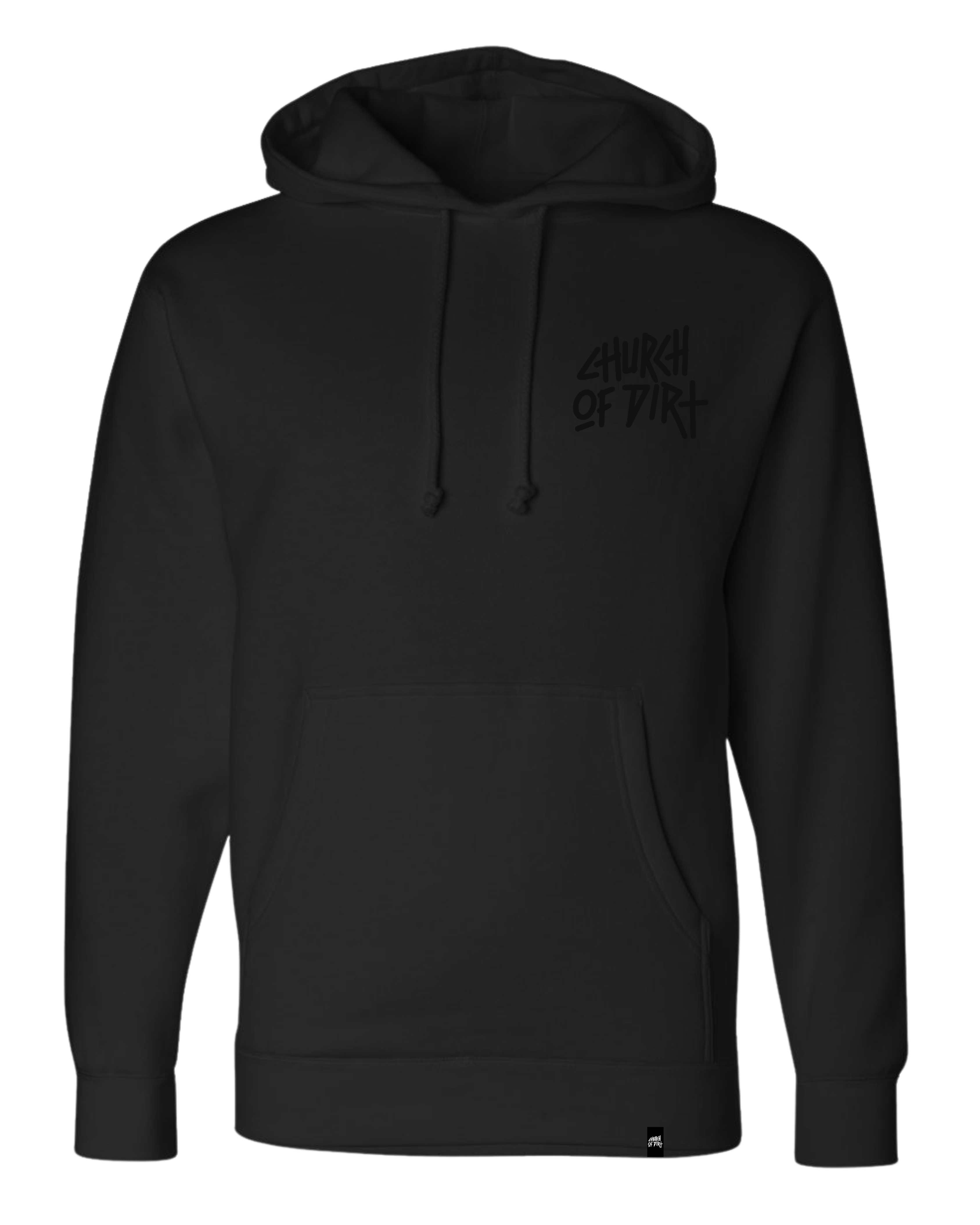 Black On Black Embroidered Hoodie