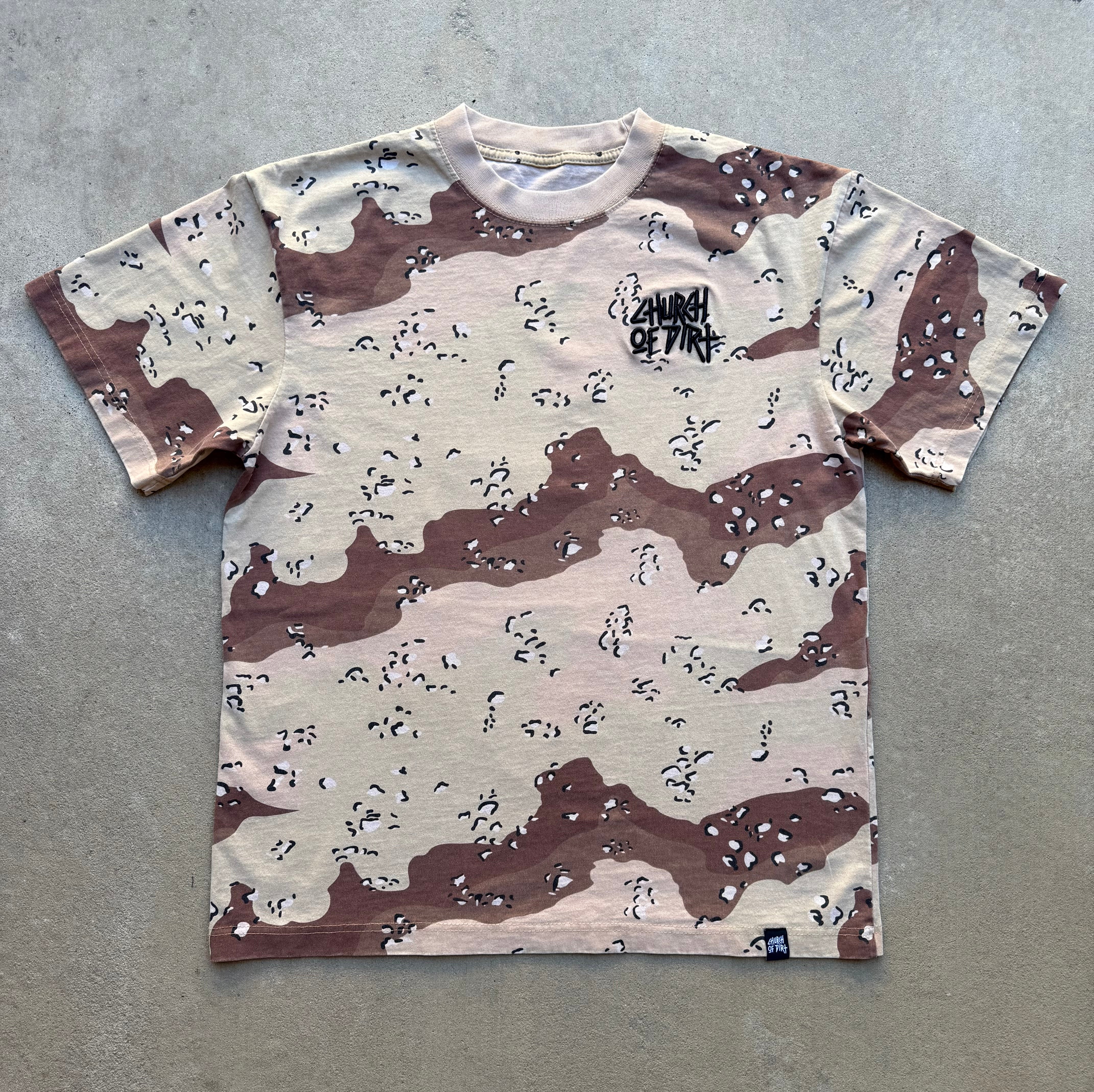Embroidered Dirt Surfer Desert Storm Camo T-Shirt