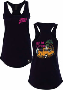 Women’s Sunday Driver Black Tank Top