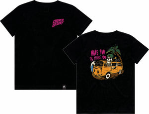 Toddler Sunday Driver Black T-Shirt