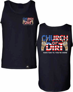 Adult Freedom Black Tank Top