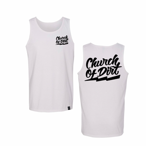 Adult White Bolt Tank Top