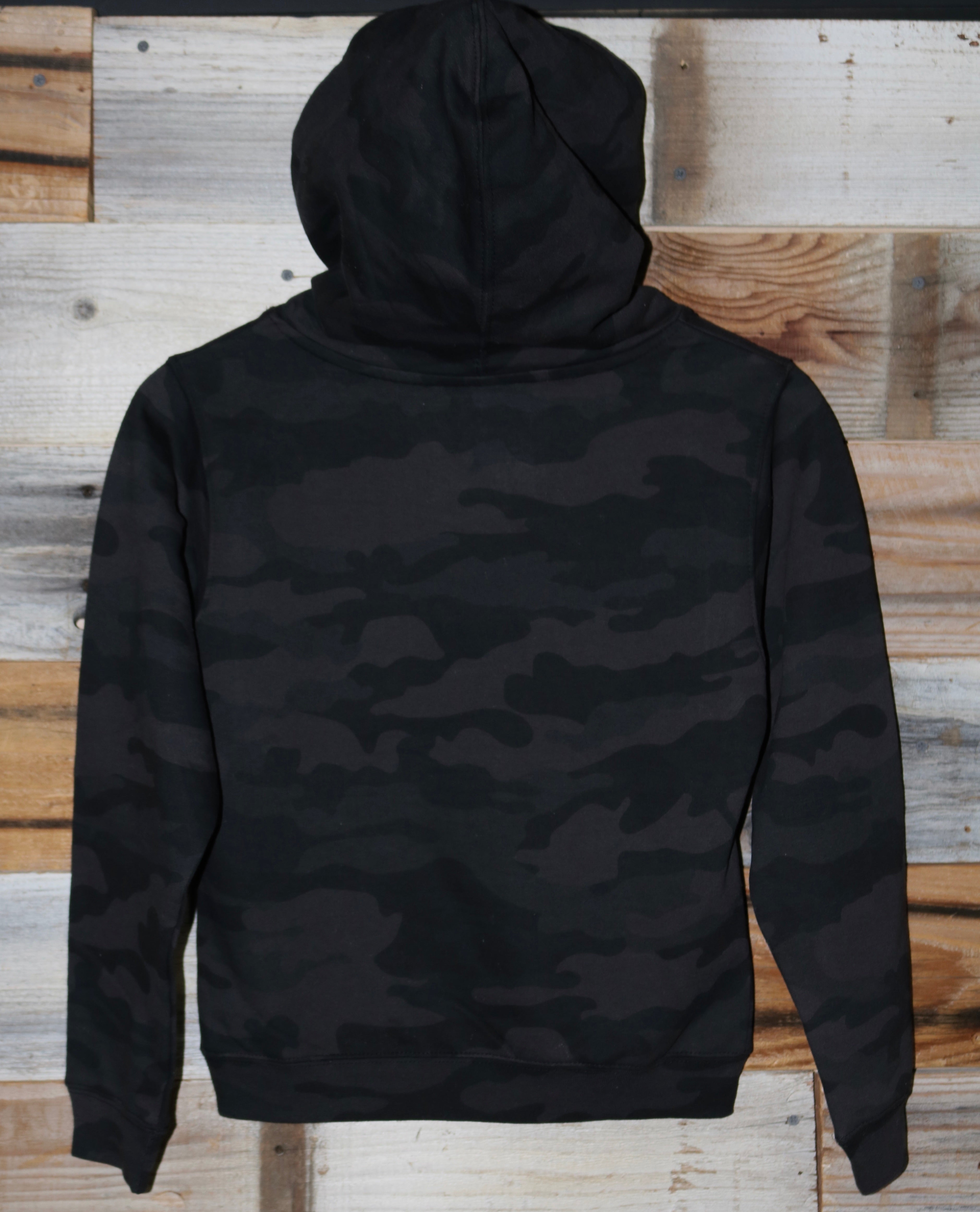 Youth Black Camo Embroidered Dirt Surfer Hoodie