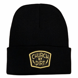 Embroidered Black Badge Of Honor Beanie