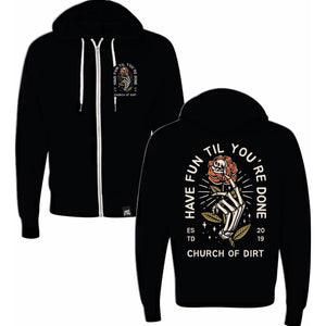 Adult Black Every Rose Zip Up Hoodie