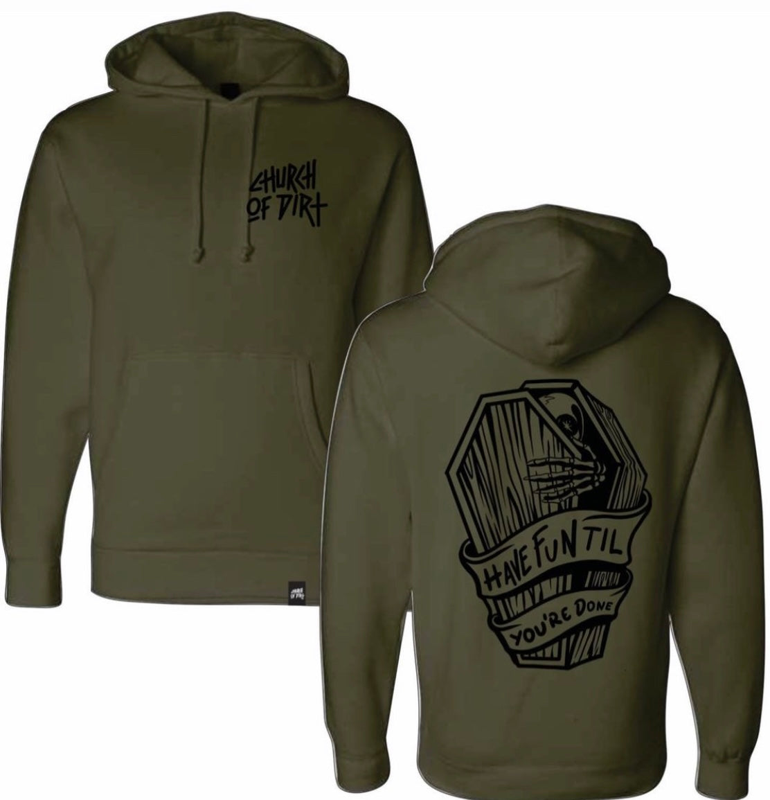Adult Staple Military Green Heavyweight Hoodie
